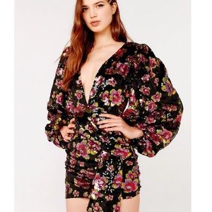 For Love & Lemons Morrison Sequin Mini Dress | Party Guest | Size XS